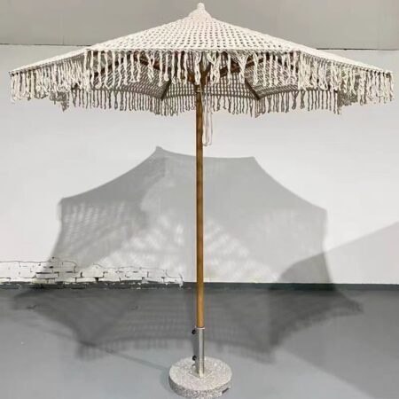 שמשיית מקרמה בקוטר 3 מ’ – עיצוב בוהו טבעי ואלגנטי | KIKIS